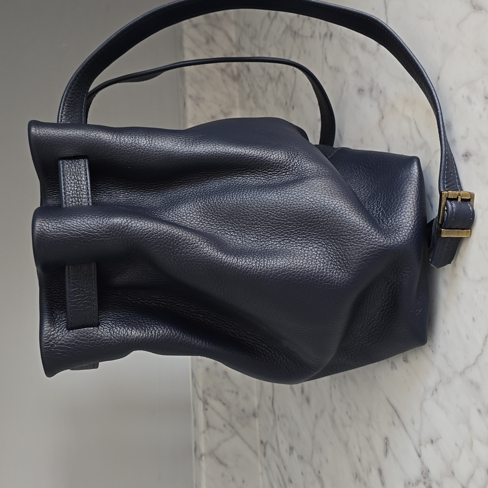 Blue Leather Backpack - Picture 4 of 13